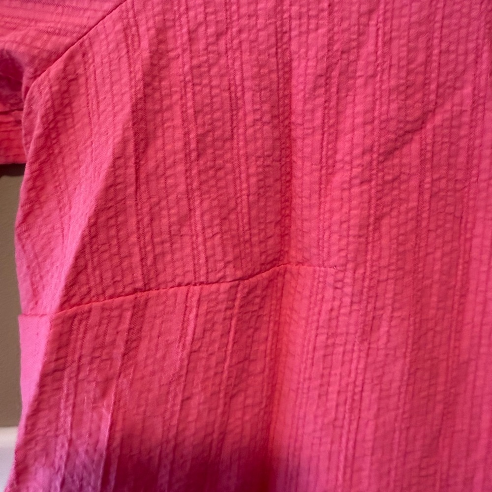 Basic Editions Bright Pink Button-Down Top - Picture 8 of 14